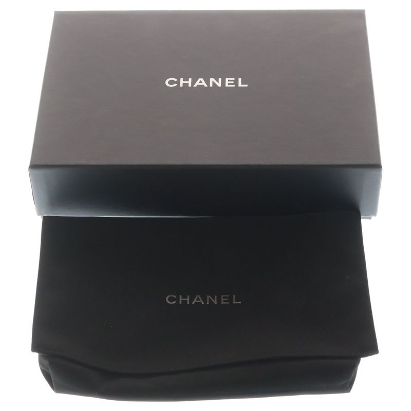 Chanel Year's Gift CC Logo Chain Shoulder Bag Tweed Purple Gold