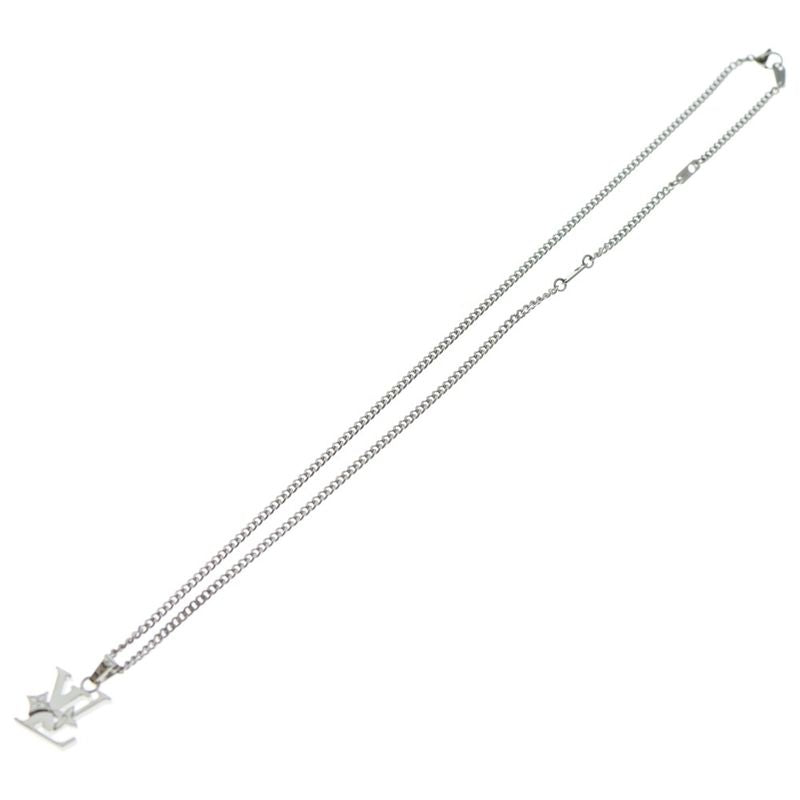 Louis Vuitton Monogram Low Chain Necklace Silver