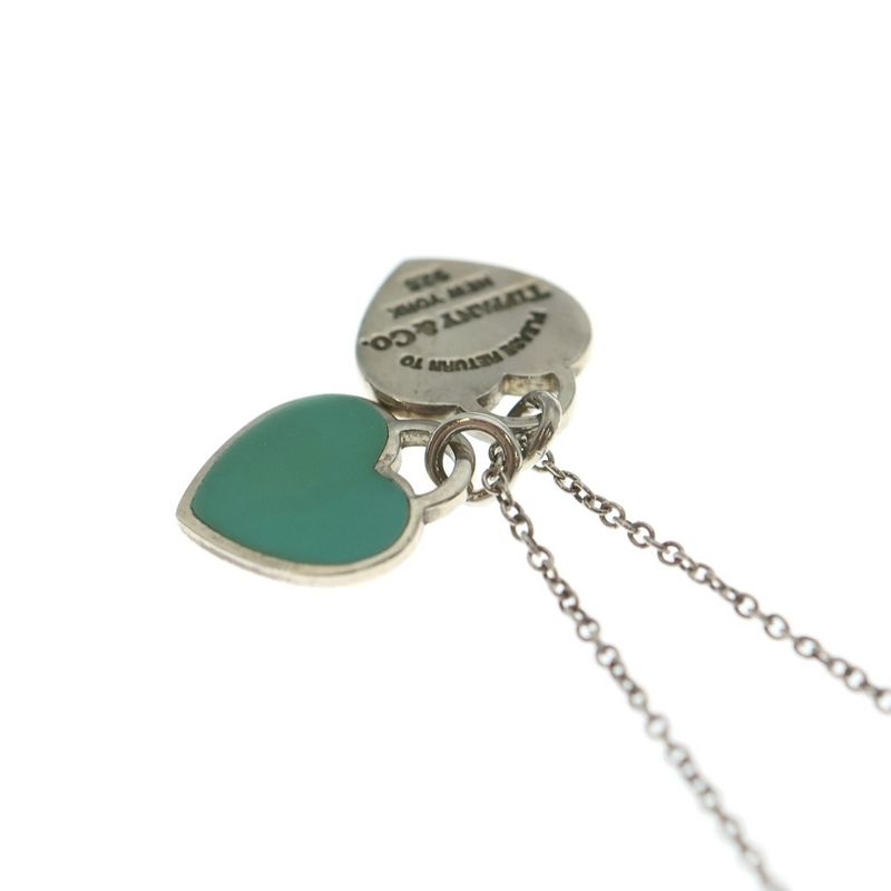 Tiffany & Co. Return to Double Heart Necklace Pendant Chain