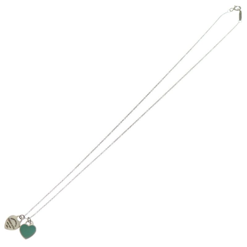 Tiffany & Co. Return to Double Heart Necklace Pendant Chain