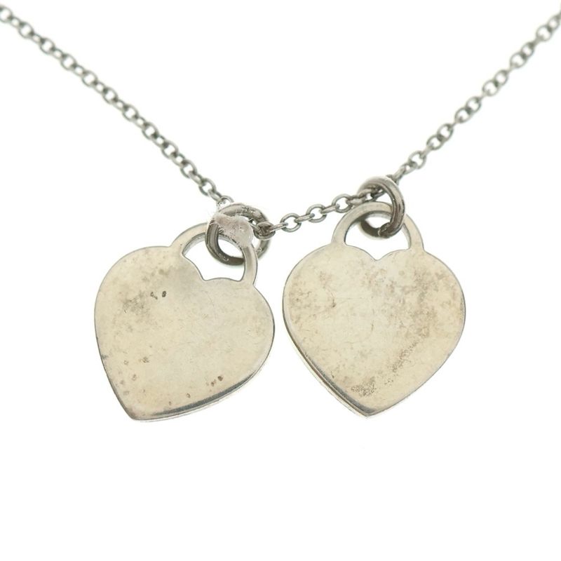 Tiffany & Co. Return to Double Heart Necklace Pendant Chain