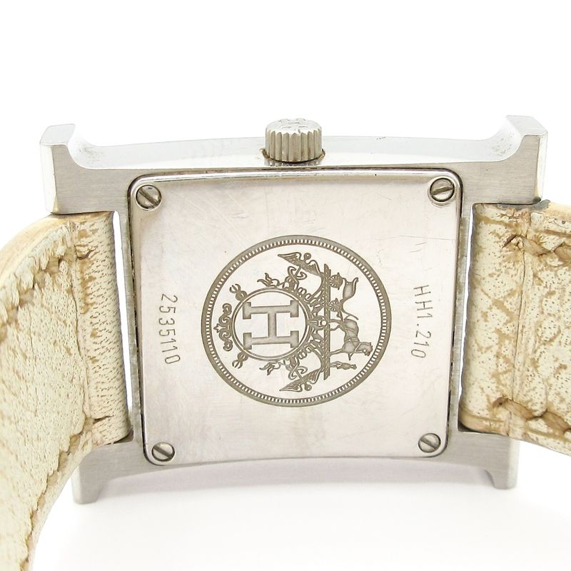 Hermes Watch Ivory Leather