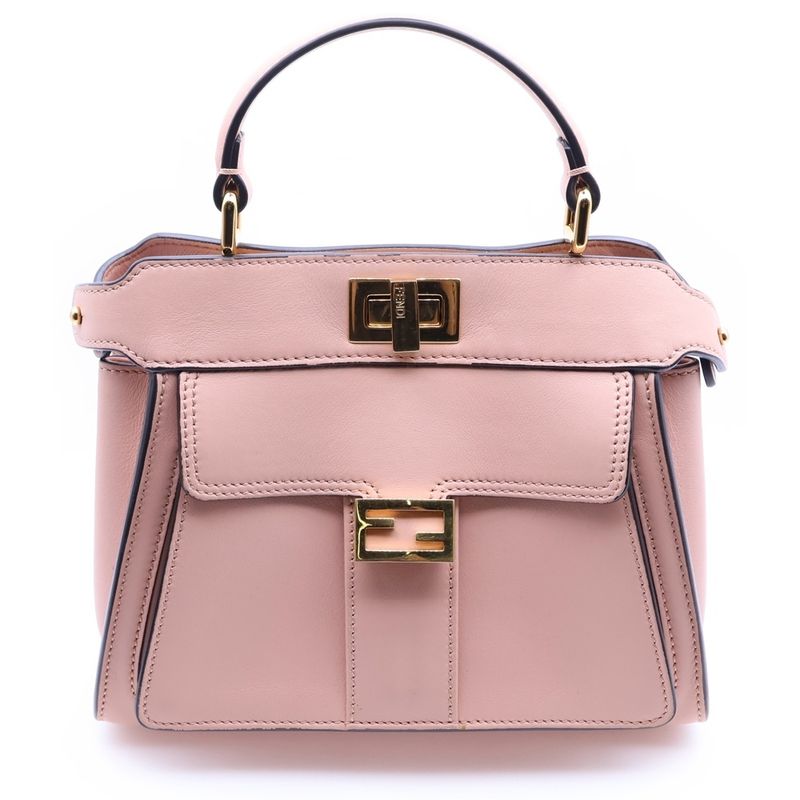 Fendi Peekaboo Mini Pink Leather 2-Way Shoulder Bag
