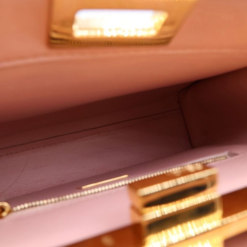 Fendi Peekaboo Mini Pink Leather 2-Way Shoulder Bag