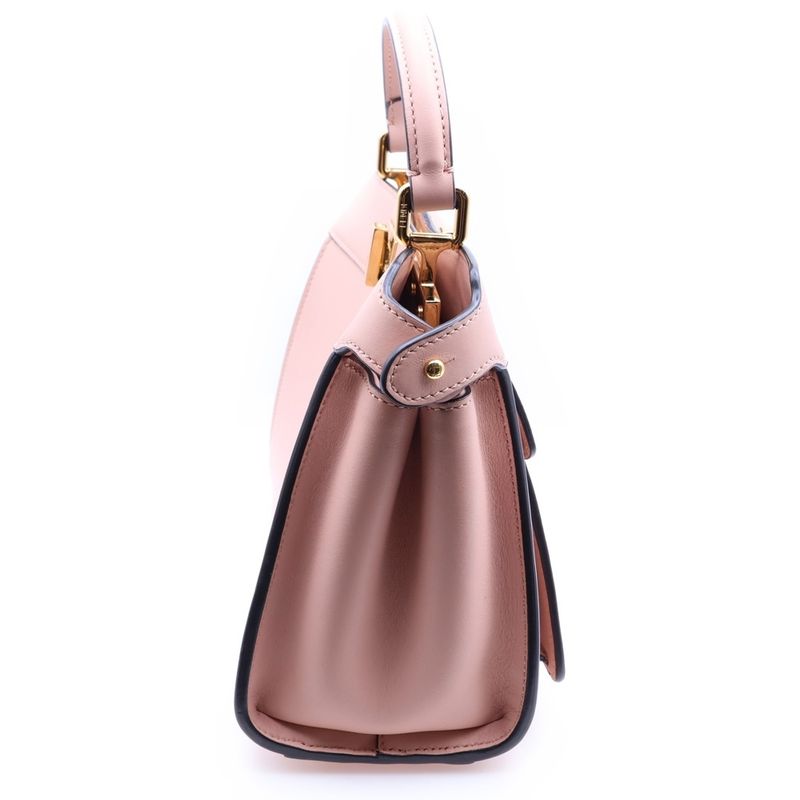 Fendi Peekaboo Mini Pink Leather 2-Way Shoulder Bag
