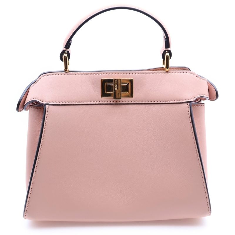 Fendi Peekaboo Mini Pink Leather 2-Way Shoulder Bag