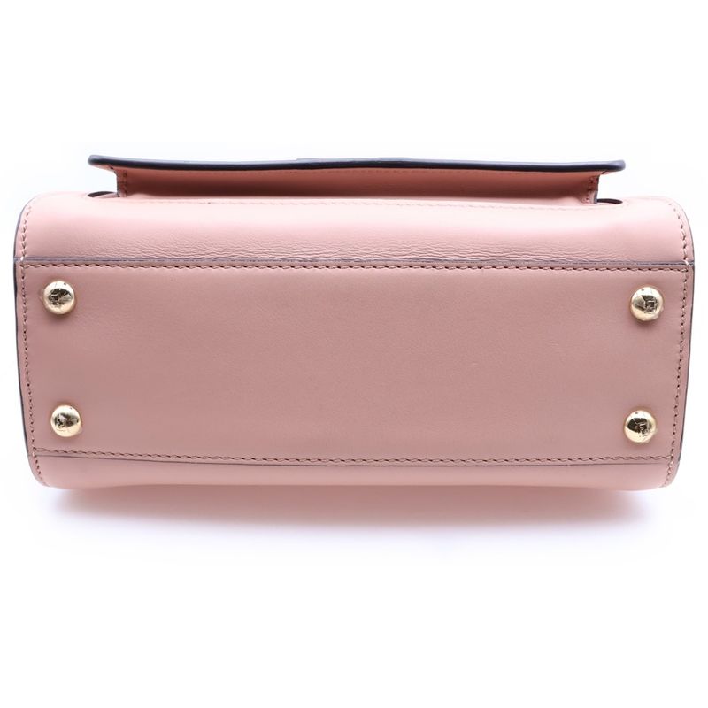 Fendi Peekaboo Mini Pink Leather 2-Way Shoulder Bag