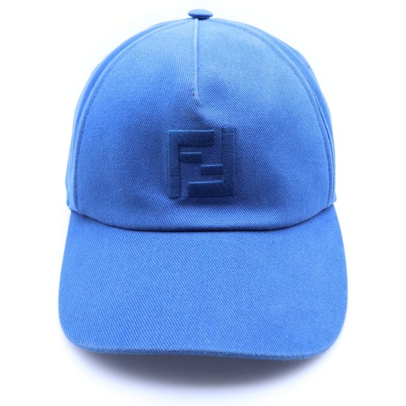 Fendi Zucca Logo Baseball Cap Blue