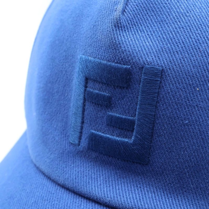 Fendi Zucca Logo Baseball Cap Blue