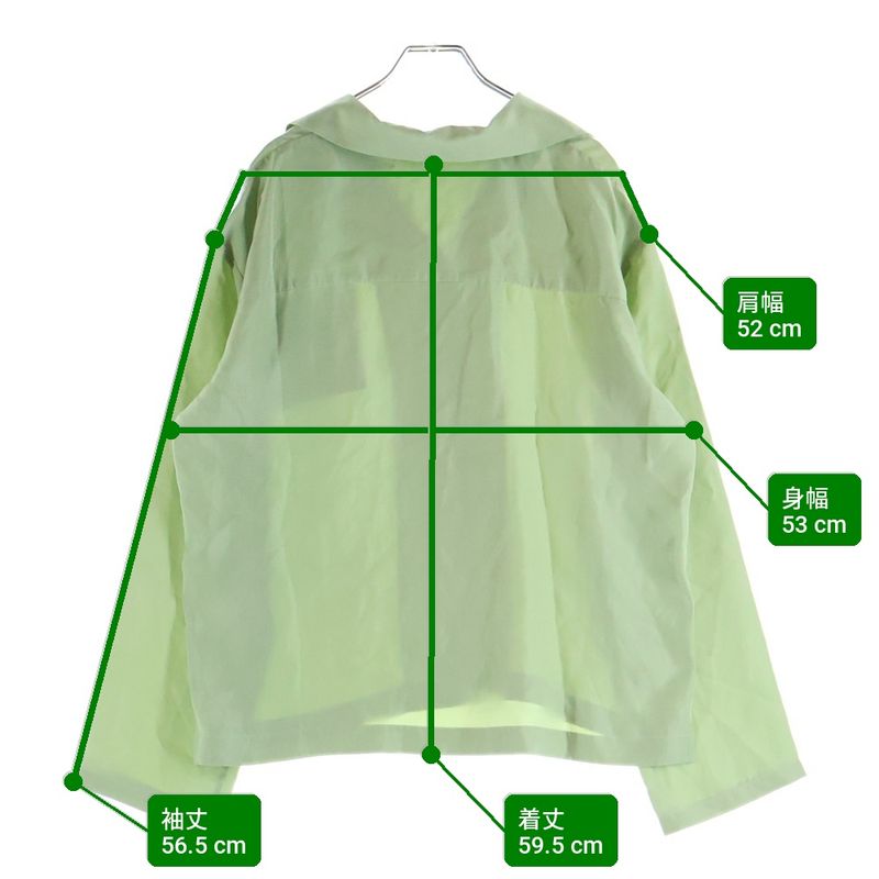 Loewe Anagram Logo Open Collar Long Sleeve Shirt Light Green