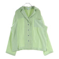 Loewe Anagram Logo Open Collar Long Sleeve Shirt Light Green