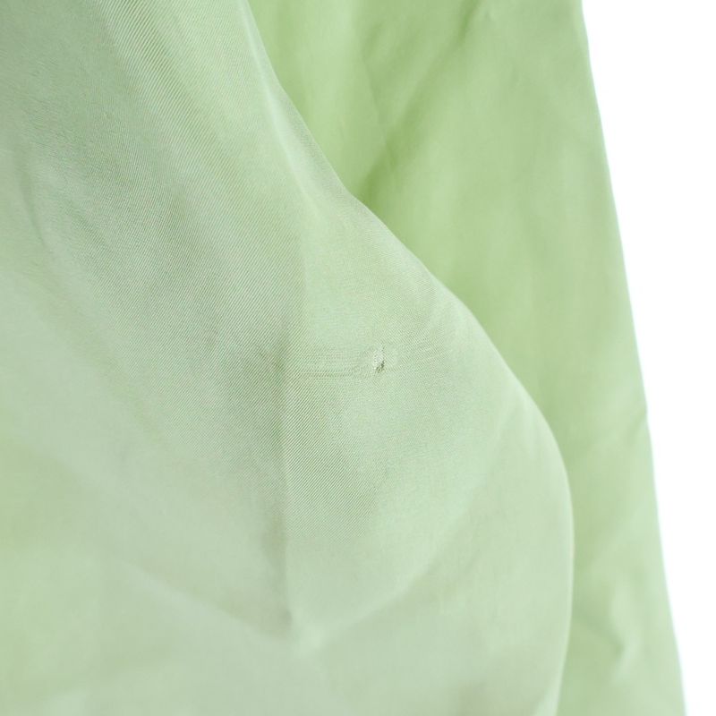 Loewe Anagram Logo Open Collar Long Sleeve Shirt Light Green