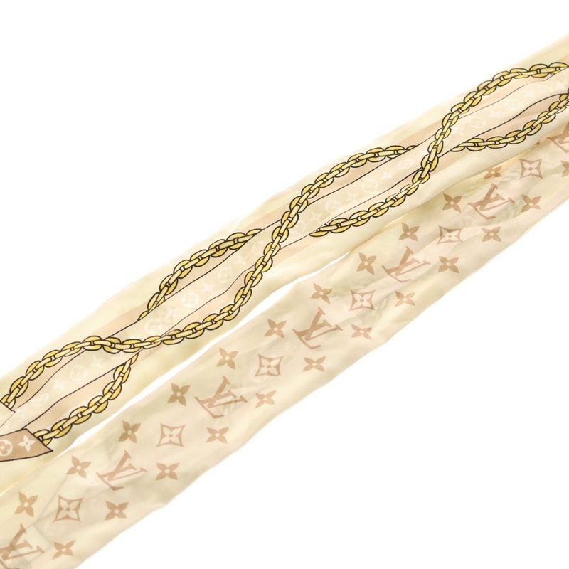Louis Vuitton Bandeau BB Silk Scarf Beige