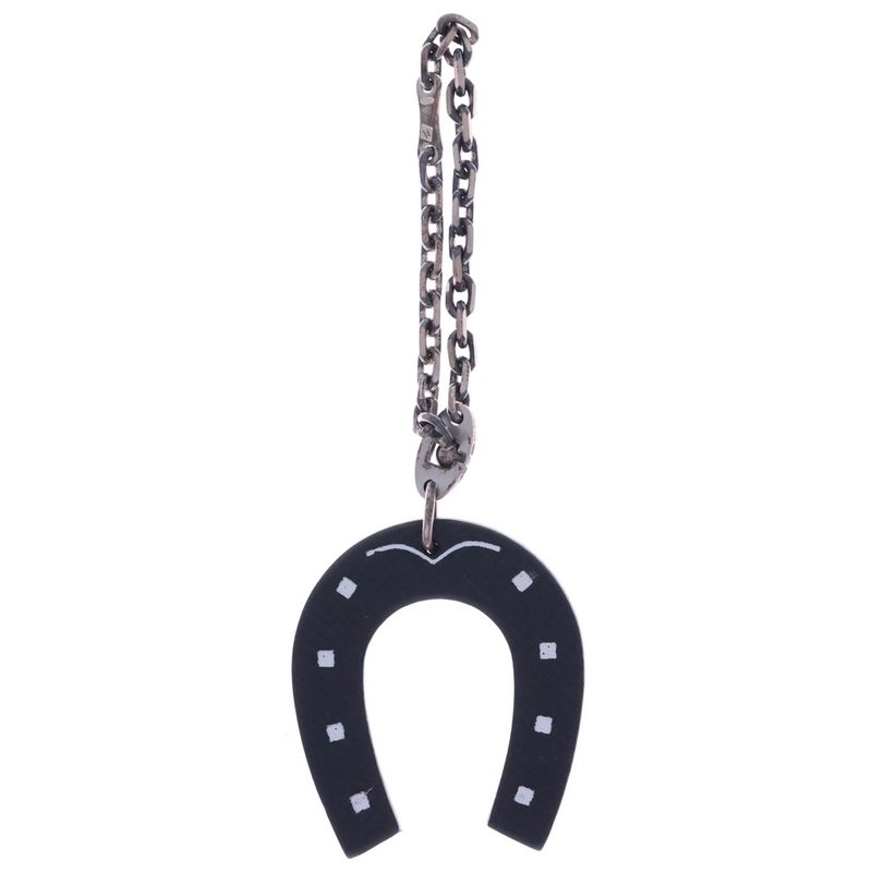 Hermes Horseshoe Charm Brown Leather Metal