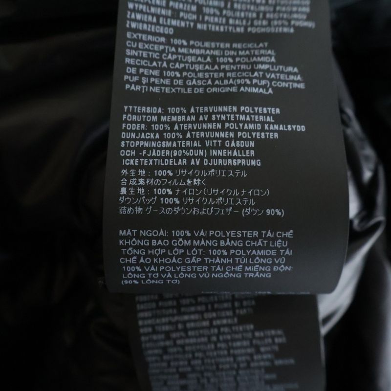 Prada Arm Logo Hooded Technical Fabric Nylon Down Jacket Black