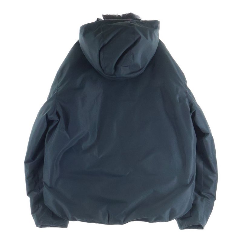 Prada Arm Logo Hooded Technical Fabric Nylon Down Jacket Black