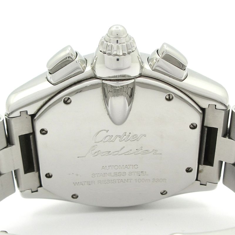 Cartier Watch Roadster Chronograph SS White Silver