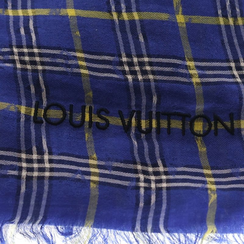 Louis Vuitton Monogram Plaid Shawl Blue