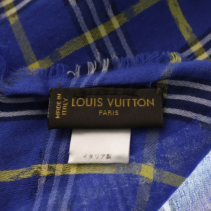 Louis Vuitton Monogram Plaid Shawl Blue