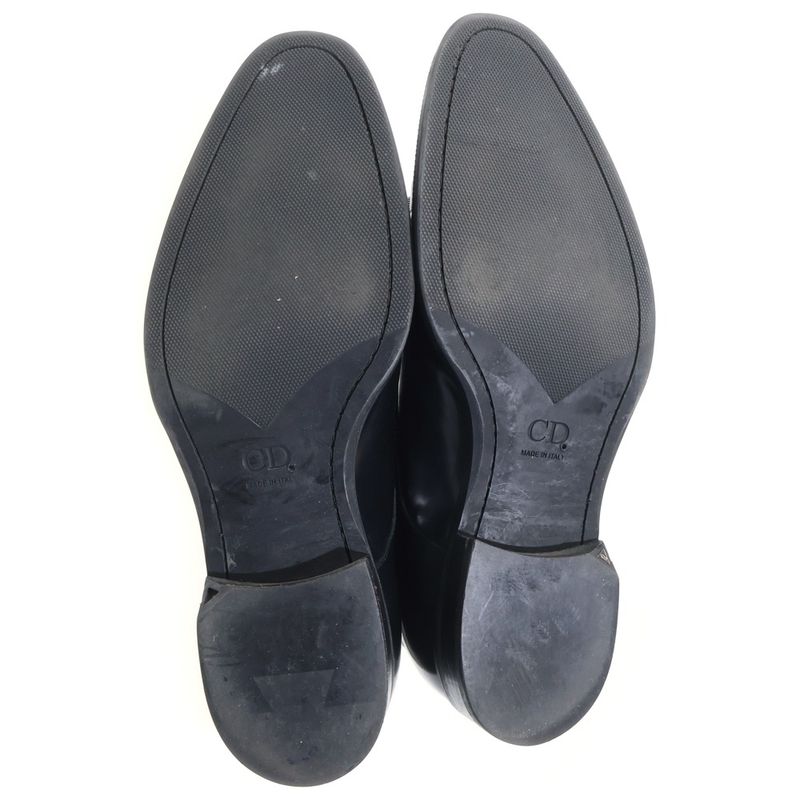 Dior Inner Feather Leather Dress Business Shoes Black
