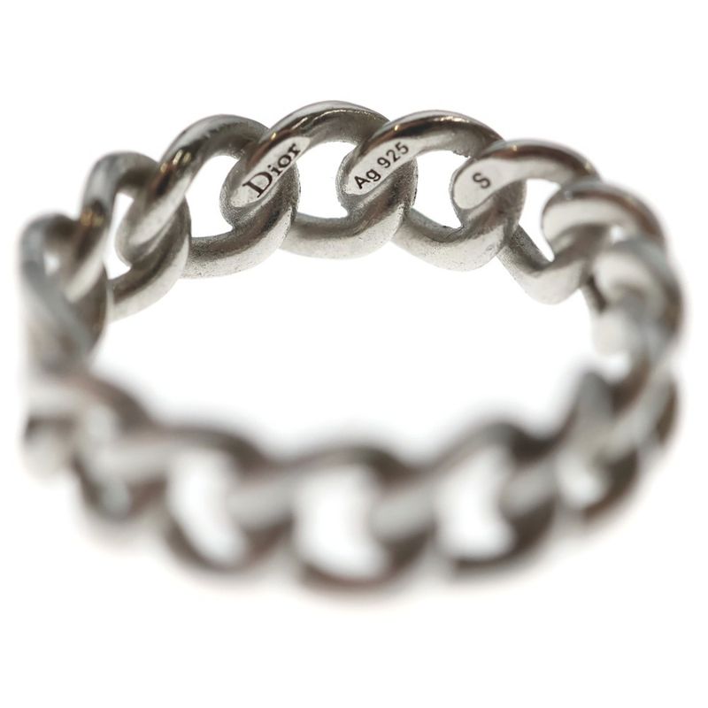 Dior Cdicon Chain Link Ring Silver