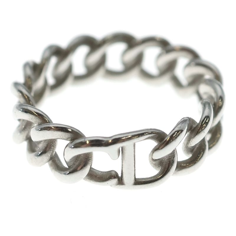 Dior Cdicon Chain Link Ring Silver