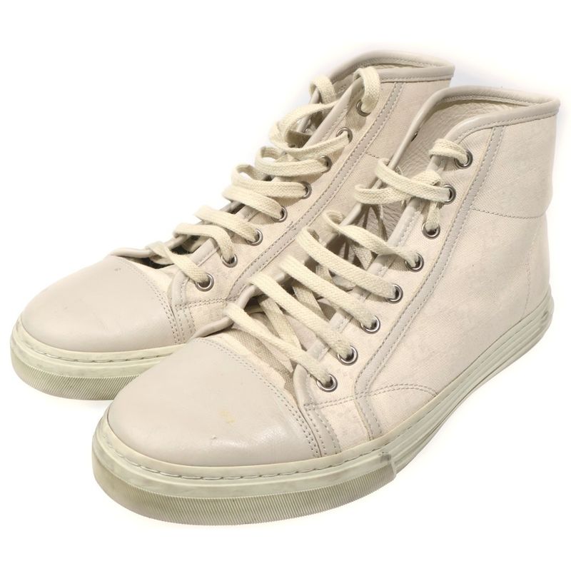 Gucci GG Canvas High Cut Sneakers Ivory