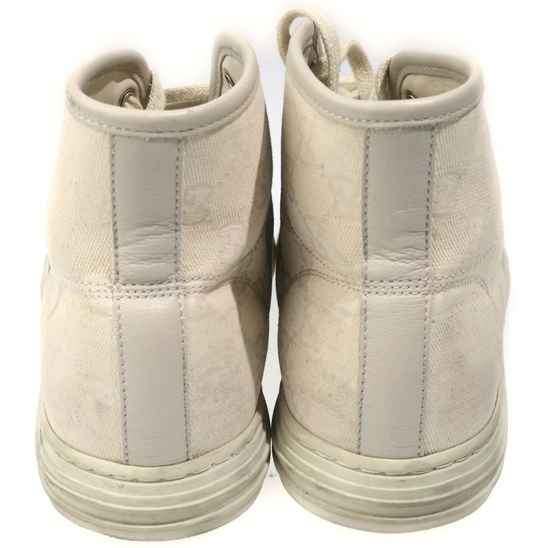 Gucci GG Canvas High Cut Sneakers Ivory
