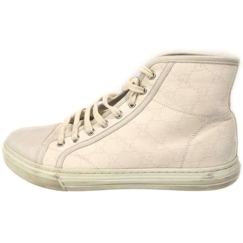 Gucci GG Canvas High Cut Sneakers Ivory