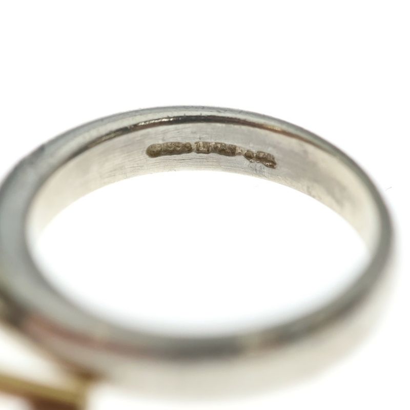 Tiffany & Co. Key Charm Ring Key Silver Gold 925 75011