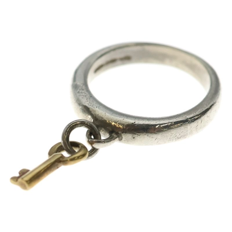 Tiffany & Co. Key Charm Ring Key Silver Gold 925 75011