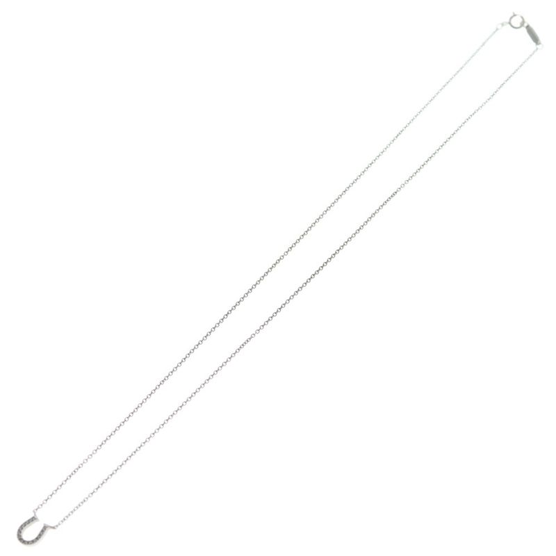 Tiffany & Co. Metro Horse Shoe Diamond Necklace 18K WG