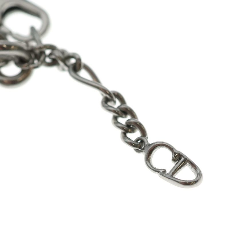 Dior Cdicon Chain Link Necklace Silver