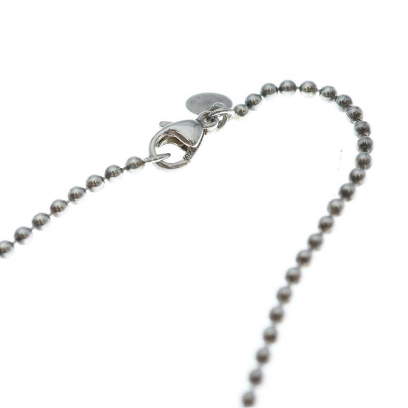 Tiffany & Co. Heart Locket Pendant Ball Chain Necklace Silver