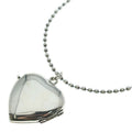 Tiffany & Co. Heart Locket Pendant Ball Chain Necklace Silver