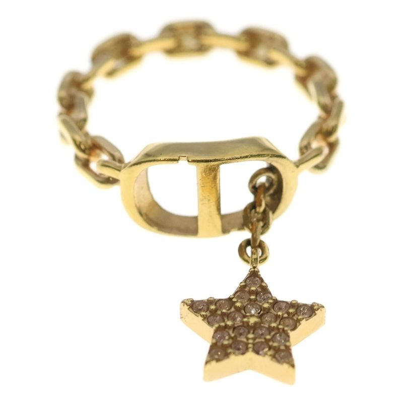 Dior CD Logo Star Ring Gold