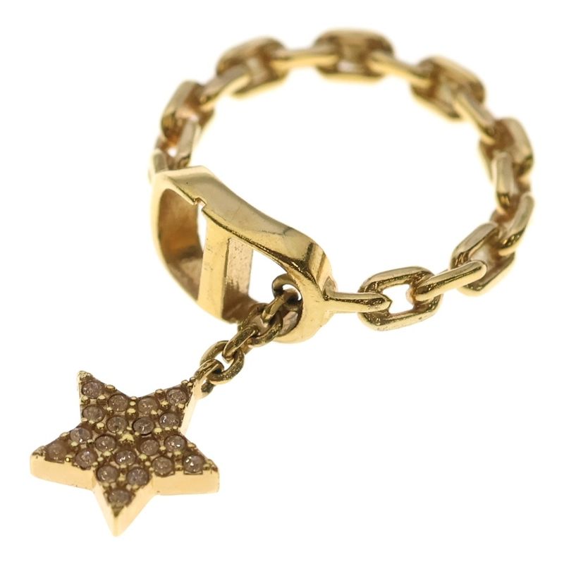 Dior CD Logo Star Ring Gold