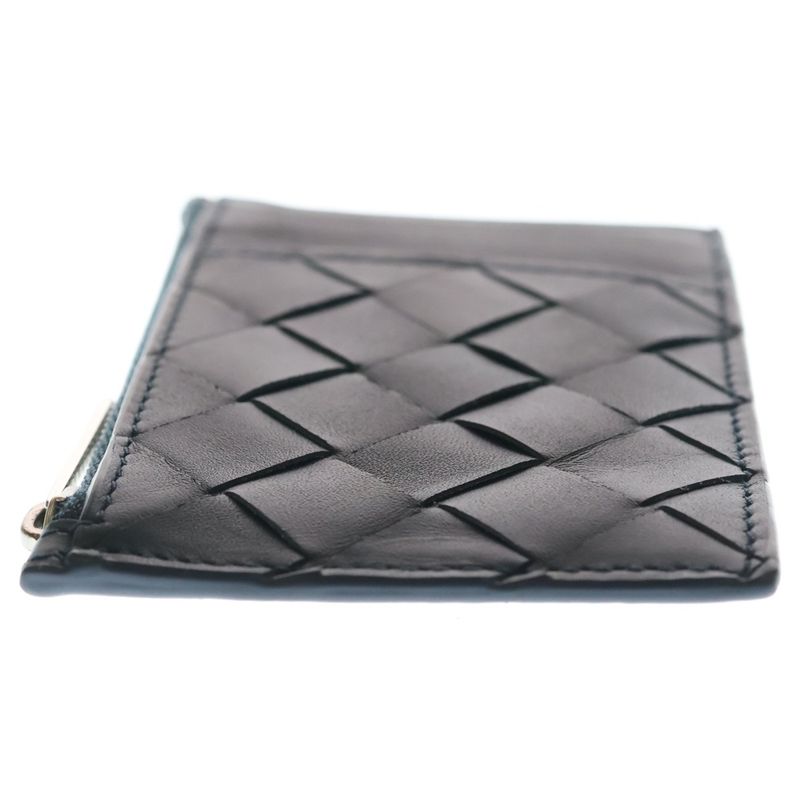 Bottega Veneta Intrecciato Fragment Case Navy Leather Coin Purse