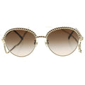 Chanel CC Logo Chain Sunglasses Gold