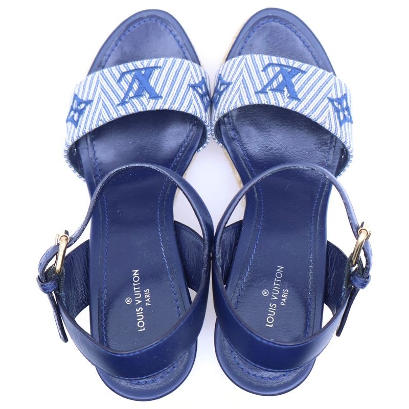 Louis Vuitton Sail Away Marine Sandals Navy
