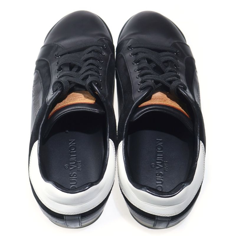 Louis Vuitton Perforated Logo Low Cut Sneakers Black