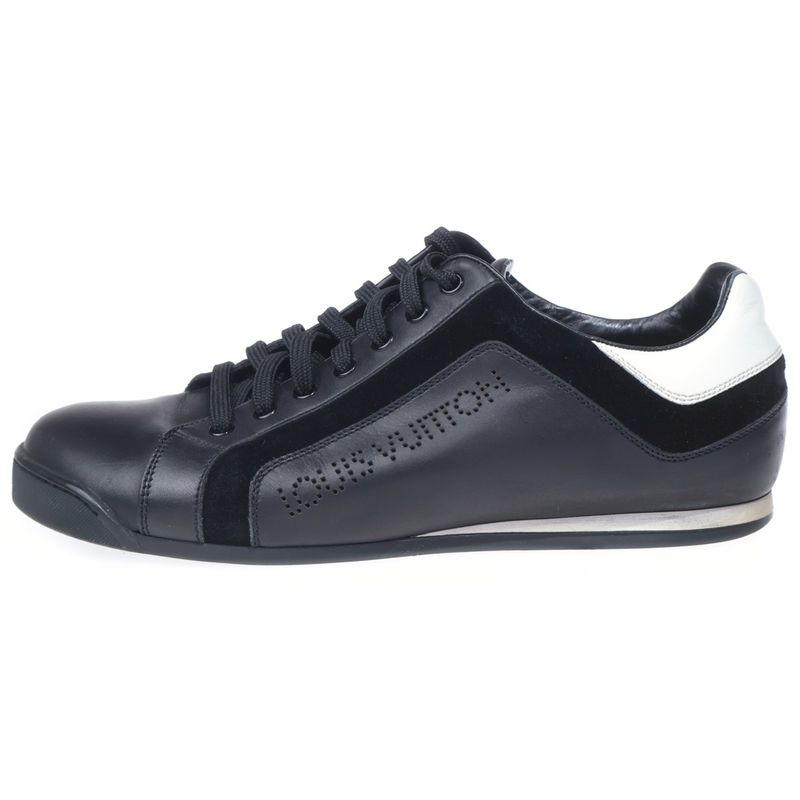 Louis Vuitton Perforated Logo Low Cut Sneakers Black