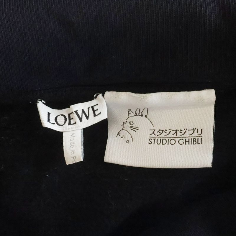 Loewe Anagram Embroidery Pullover Hoodie Black Sweater