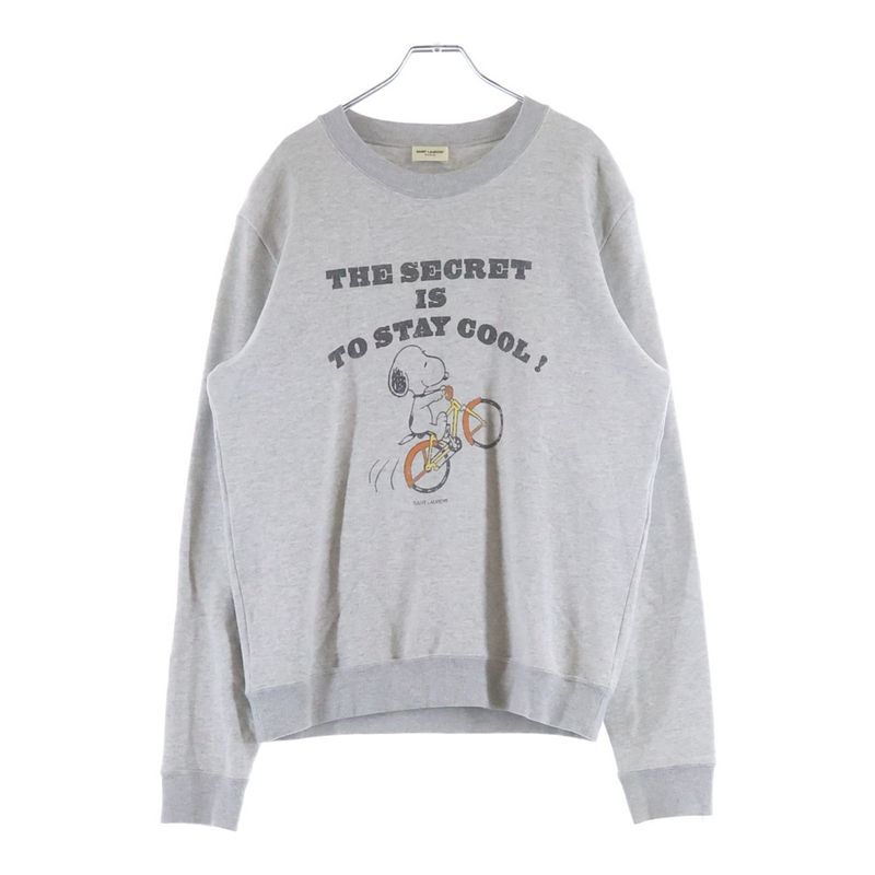 Saint Laurent Paris Peanuts Snoopy Print Crew Neck Long Sleeve Sneaker