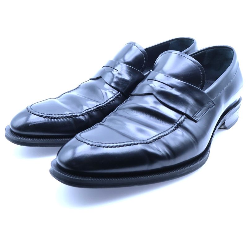 Dior Plain Toe Leather Shoes Black