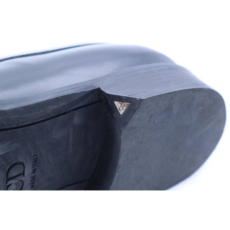 Dior Plain Toe Leather Shoes Black