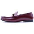 Gucci Horsebit Leather Loafer Shoes Burgundy