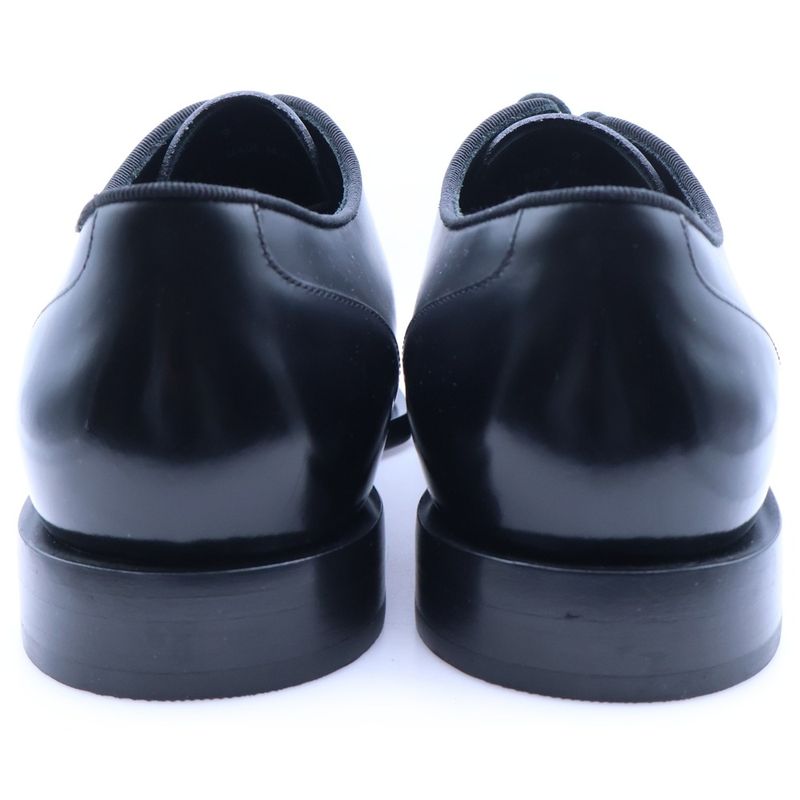 Fendi Front Embroidery Leather Davi Shoes Black