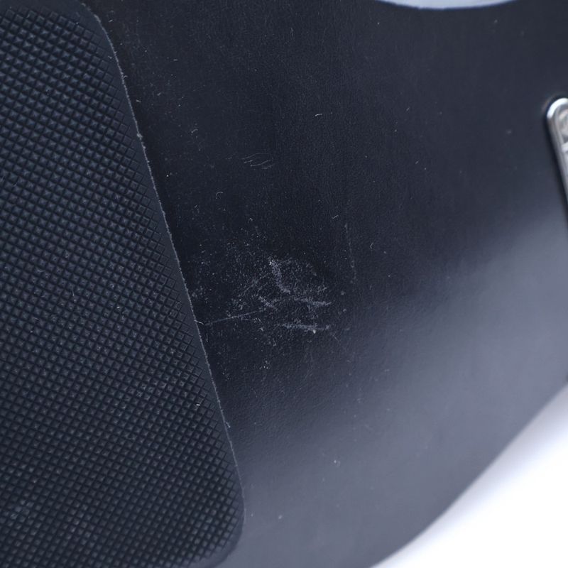 Fendi Front Embroidery Leather Davi Shoes Black