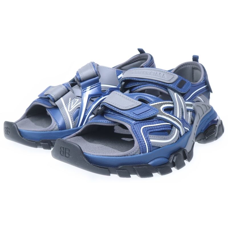 Balenciaga Track Sandal Sandals Velcro Shoes Gray Navy